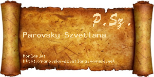Parovsky Szvetlana névjegykártya